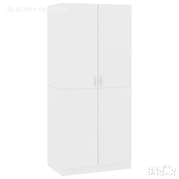 Гардероб, бял, 80x52x180 см, ПДЧ, снимка 1