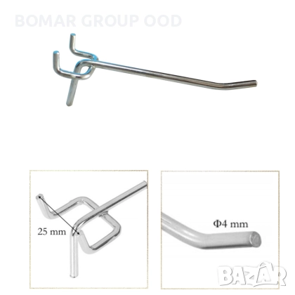 Куки за канално пано Ф4, снимка 1