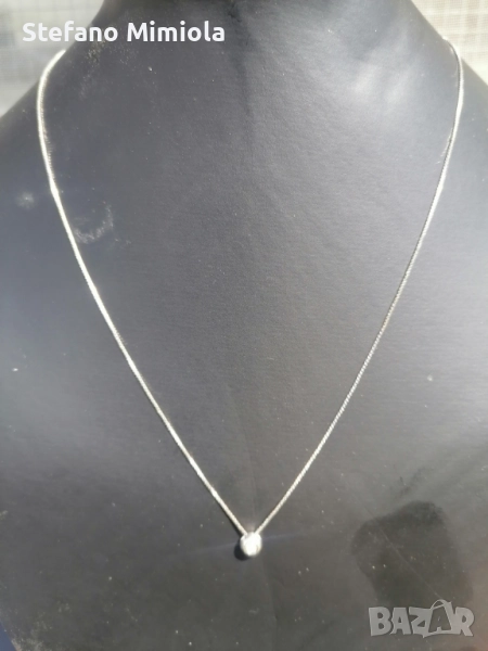 висулка от бяло злато и диаманти, снимка 1