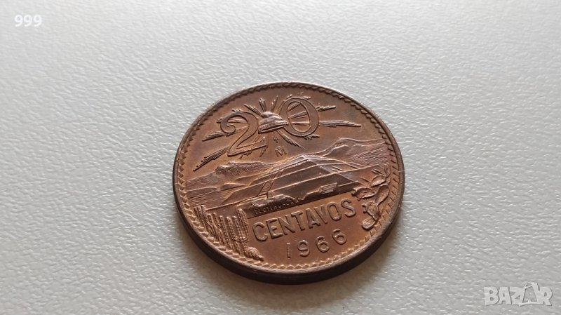 20 сентавос 1966 Мексико, снимка 1