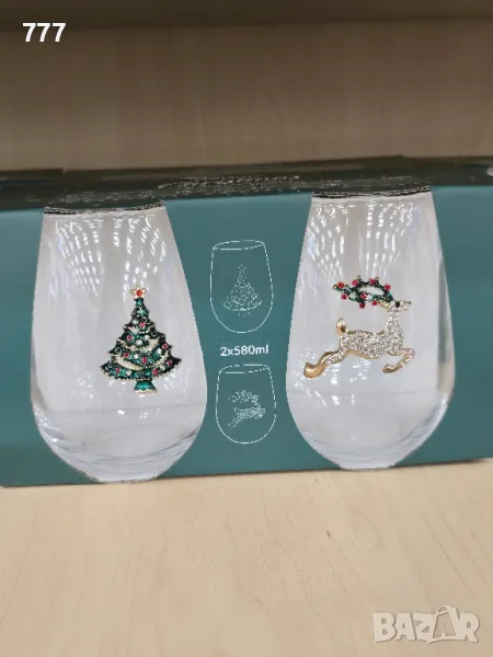 чаши с коледна декорация, снимка 1