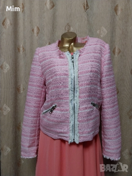 JAUNE ROUGE paris XL Розово сако с цип , снимка 1