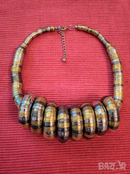 Дамско кулие с осем пръстена Bendy от смесени метали. , снимка 1