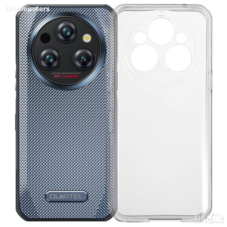 Калъф с протектор за Oukitel WP35 – мек TPU удароустойчив калъф, прозрачен или черен, снимка 1