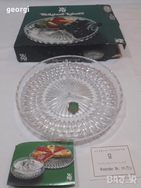 Немски кристален ордьовър  WMF    11/3, снимка 1