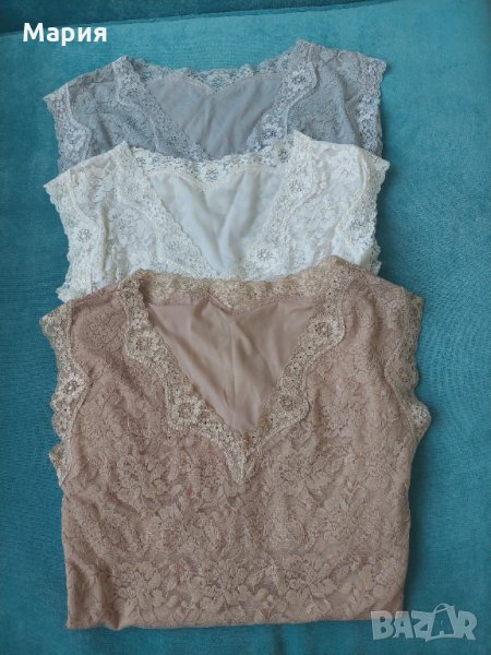 Комплект от 4 броя дантелени блузки , снимка 1