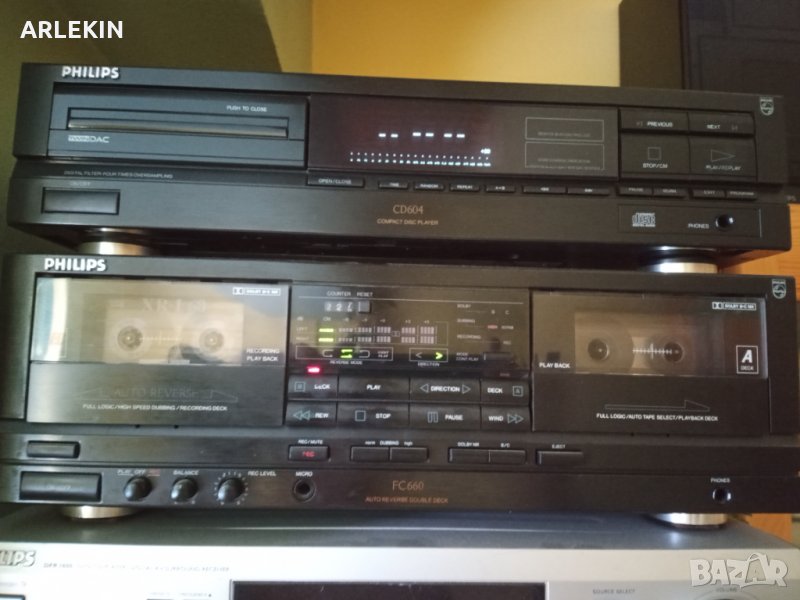 Двукасетачен Дек PHILIPS Филипс , снимка 1