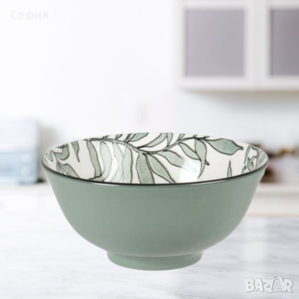 Порцеланова купичка 20см флорални мотиви, снимка 1