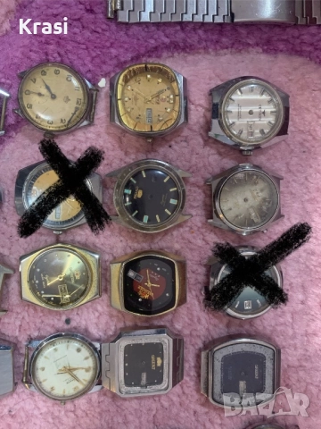 Неработещи механични часовници различни марки, снимка 2 - Антикварни и старинни предмети - 52945557