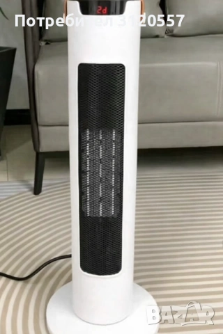Вентилаторна печка 2-в-1 с керамичен нагревател, осцилация 60°, дистанционно и LED дисплей – 1500W, , снимка 3 - Отоплителни печки - 53359564