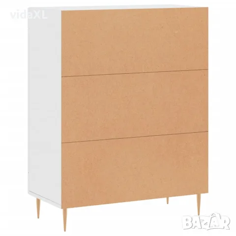 vidaXL Сайдборд, бял, 69,5x34x90 см, инженерно дърво, снимка 8 - Бюфети - 56147918