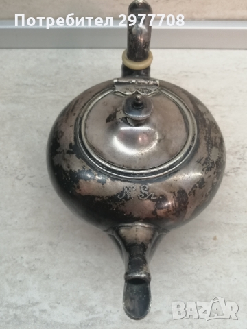 Античен сребърен чайник , снимка 11 - Антикварни и старинни предмети - 36063564