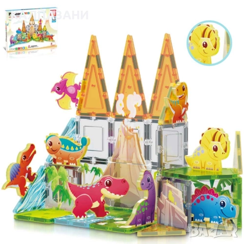 Picasso STEAM Магнитен конструктор Динозаври 38 части PTQ13