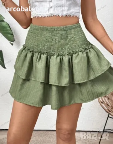 Дамска плисирана многослойна пола, снимка 4 - Поли - 49376544