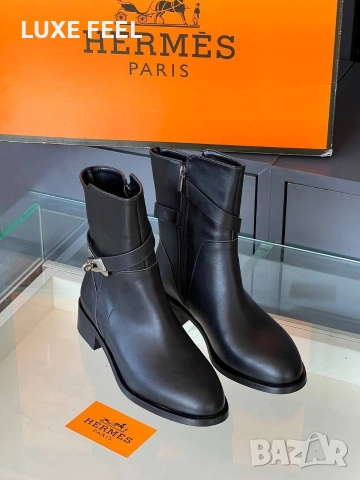 HERMES 💎Дамски Боти , снимка 4 - Дамски боти - 53287690