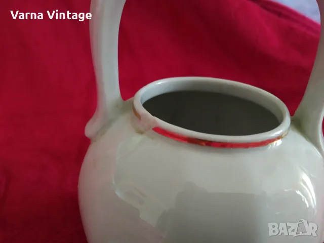 Колекционерски декоративен порцеланов чайник. Германия. марк., снимка 7 - Антикварни и старинни предмети - 49420678