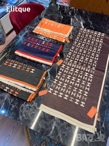 шалове %100 Кашмир Размер 1.90x65 Louis Vuitton hermes Balenciaga , снимка 3 - Шалове - 52907797