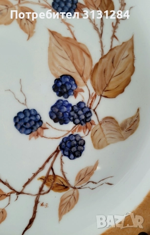 Seiltmann Weiden рьчно рисувана чиния Германия Бавария, снимка 2 - Антикварни и старинни предмети - 52561398