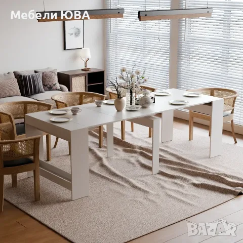 Голяма разтегателна маса до 12 души, снимка 3 - Маси - 46545763