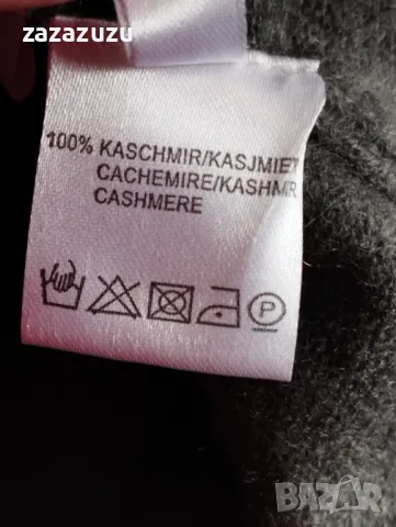 100% КАШМИР дамска елегантна жилетка, цвят т.сиво, снимка 3 - Жилетки - 47547149