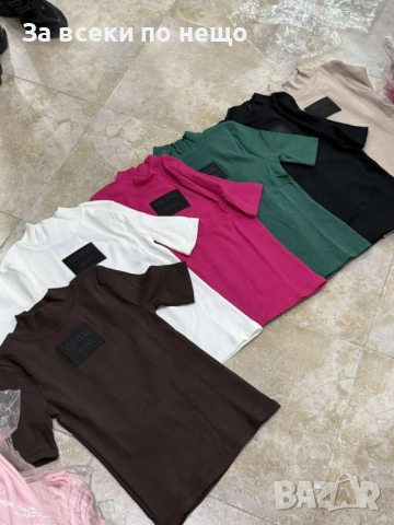 Дамска Тениска Полуполо👚Дамска Блуза С Къс Ръкав Код I_51, снимка 4 - Тениски - 52104065