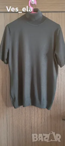 черно поло в с къс ръкав, снимка 1
