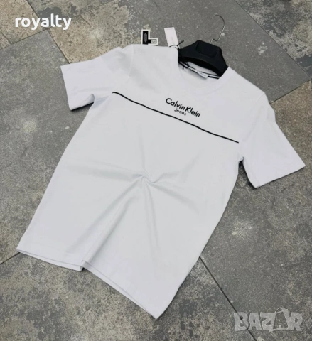 Calvin Klein Нова Бяла Мъжка Тениска 