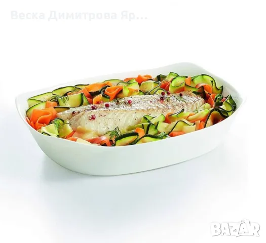 Тава за печене Luminarc Smart Cuisine P4027 34х25x7см,1 бр., бяло, снимка 4 - Съдове за готвене - 49489174