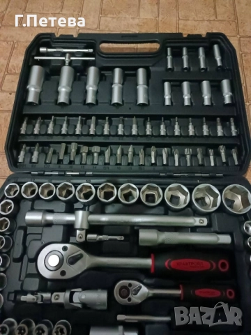 108 инструмента от хром-ванадий в куфар, снимка 2 - Куфари с инструменти - 52379903