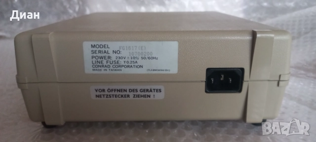 Функционален генератор Voltcraft FG 1617, снимка 10 - Друга електроника - 52897948