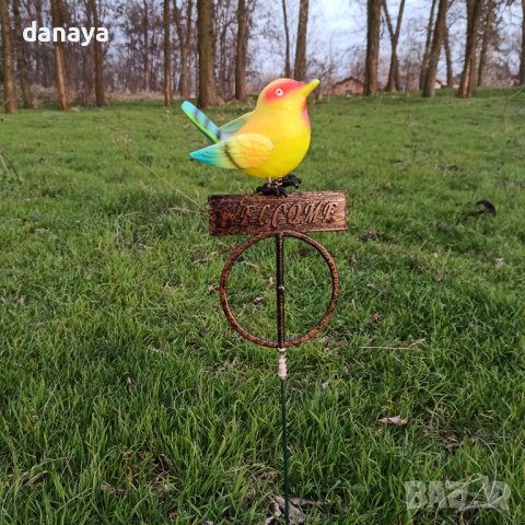 3619 Декорация за градина Въртележка с табелка Welcome, снимка 4 - Градински мебели, декорация  - 40044546