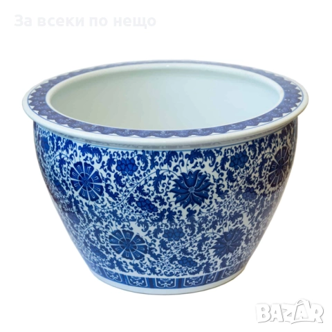 Керамични кашпи с флорални орнаменти, 2 размера Код P1728, снимка 2 - Декорация за дома - 52970106