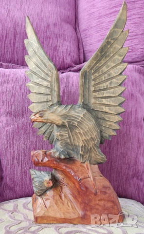 Фигурка-мъж, статуетка деца на люлка, орел с орле -детайлна немска дърворезба, снимка 11 - Антикварни и старинни предмети - 53387886