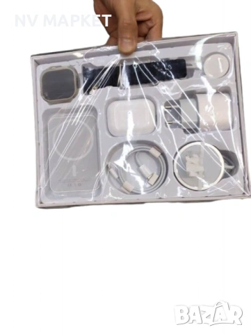 Часовник,Комплект 8 в 1 с X8 Smartwatch,безжични слушалки,зарядно,кабели,външна батерия, снимка 4 - Смарт часовници - 53839867