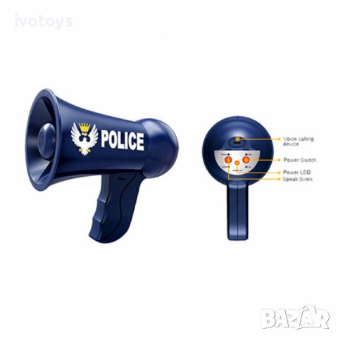 Детски полицейски мегафон, снимка 2 - Музикални играчки - 42119645