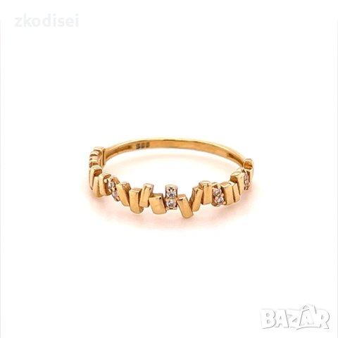 Златен дамски пръстен 1,60гр. размер:56 14кр. проба:585 модел:17778-6, снимка 1 - Пръстени - 41485987