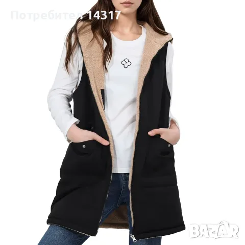 
Дамски елек двулицев , снимка 3 - Елеци - 55955609