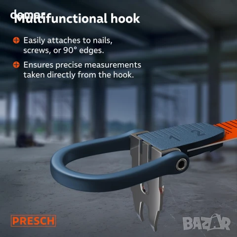 Ролетка от фибростъкло Presch 50 м - Бързо връщане благодарение на скоростна кутия 3:1, снимка 6 - Други стоки за дома - 50474194