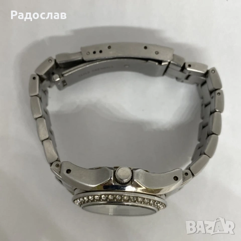 Fossil ES2879 Дамски сребърен кварцов ръчен часовник от неръждаема стомана с аналогов циферблат, снимка 10 - Мъжки - 53599724