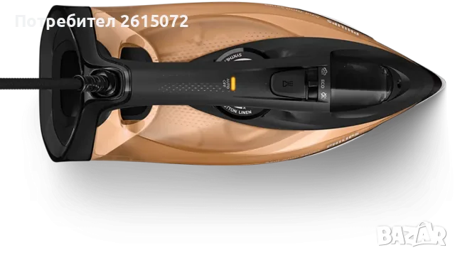 PHILLIPS Серия 7000 HV парна ютия, черно/златисто, снимка 5 - Ютии - 56166564