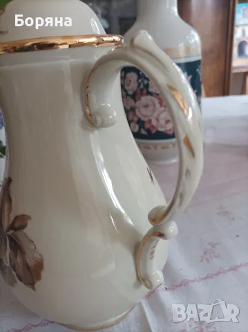 Двойка чайник и захарница KPM Kobenhavns Porcellains Maleri , снимка 5 - Сервизи - 49130742