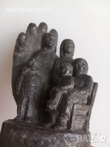 Стара Авторска Бронзова Пластика , Статуетка ,Маркирана, снимка 10 - Антикварни и старинни предмети - 52845386