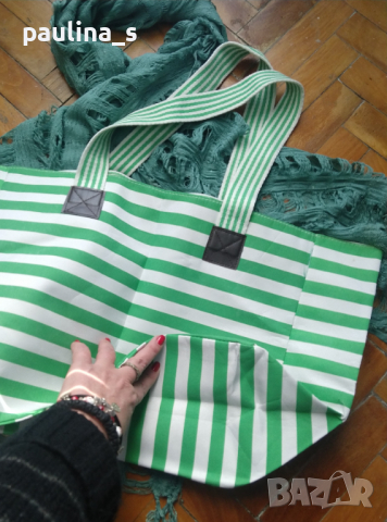 Чанта за плаж или за покупки с подарък шалче , снимка 4 - Чанти - 36164923