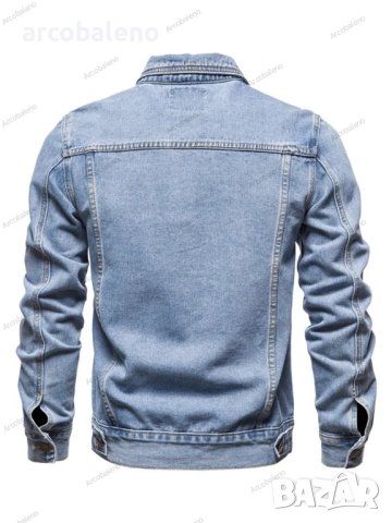 Мъжко стилно дънково яке, 5цвята, снимка 8 - Якета - 41898991