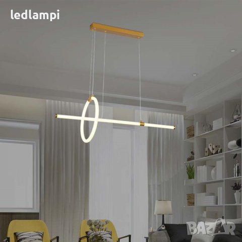 LED Полилей 16W Златен Топло Бяла Светлина, снимка 5 - Полилеи - 41394356