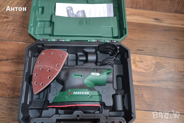 Нов акумулаторен виброшлайф Parkside 12V, снимка 2 - Шлайфмашини - 53228651