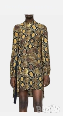 Рокля с животински принт на Zara , снимка 3 - Рокли - 51456447