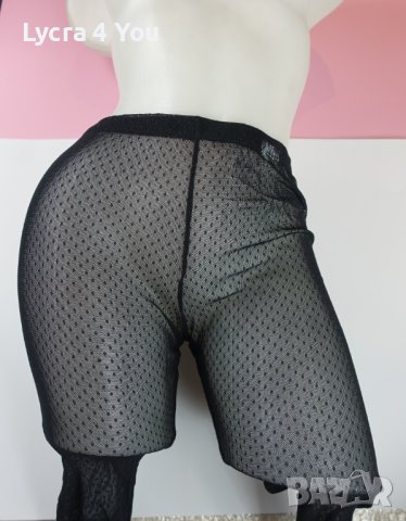 M/L VILA Clothes дамски черен тюлен клин с дантела на крачолите, снимка 6 - Клинове - 44341336