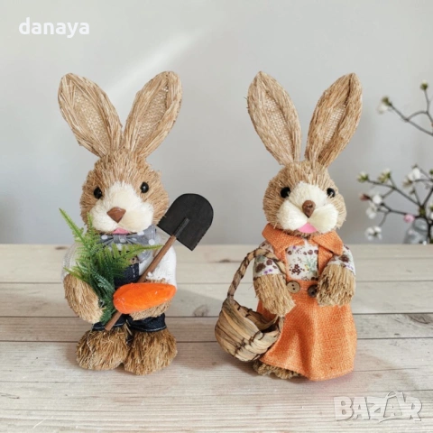 6488 Декоративен великденски заек фигура за украса, 27 см, снимка 2 - Декорация за дома - 53718686