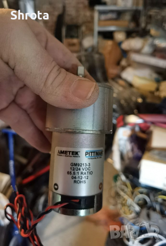 AMETEK Pittman Gearmotor, 12/24V 65.5:1